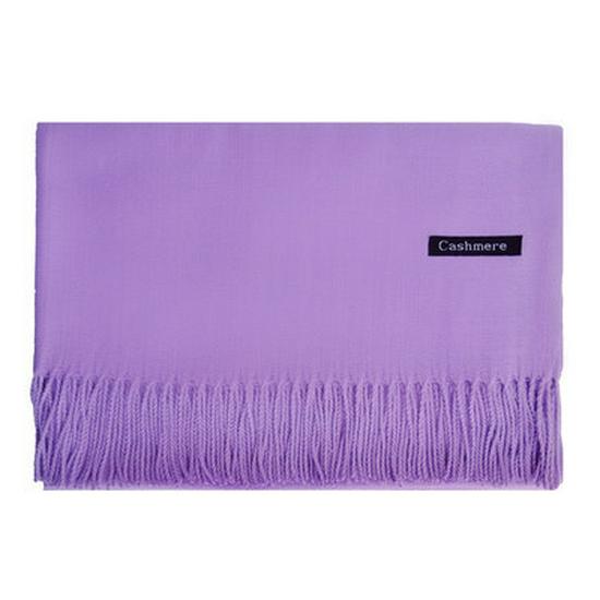 2025 Autumn/Winter Solid Color Imitation Cashmere Mid-Length Warm Tassel Scarf - Japanese & Korean Sweet Fashion