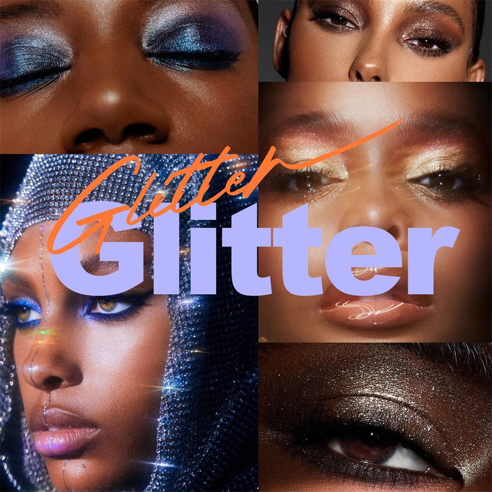 4 Colors Glitter Champagne Eyeshadow Diamond Waterproof Matte Eyeshadow Palette Pearlescent Glitter Shiny Eyes Makeup Cosmetic