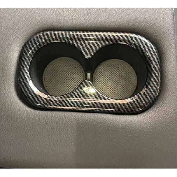 For Honda CR-V Rear Armrest Water Cup Holder Panel -2024 Carbon Fiber Steel