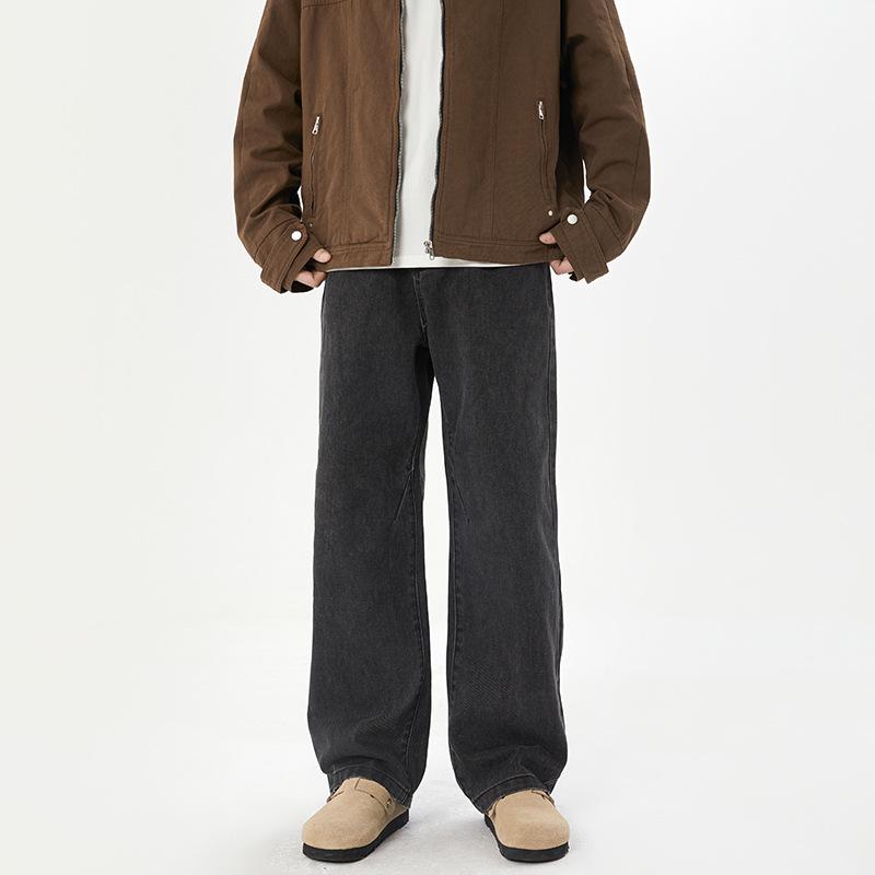 

Универсальные джинсы из чистого хлопка для мужчин, новинка осени, брюки прямого кроя 3XL