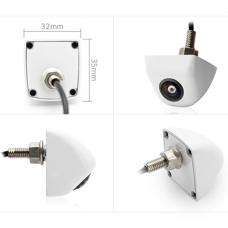 GreenYi 170 Degree AHD 1920x1080P White Vehicle Rear View Camera Metal Body Car Reverse Fisheye Lens Camera
