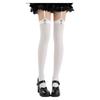 Personality Cross Decoration Women Suspender Socks Solid Color Thin Thigh High Lolita Anime Cosplay Gothic Over Knee Stockings