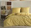 Parure de lit - UNI - Curry - 140x200 - 1 housse de couette - 1 taie d'oreiller
