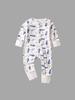 Newborn Cotton Zipper Footed Romper - Long Sleeve, All-Seasons Wear