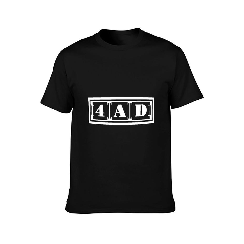 4AD Record Logo Men's Black T-Shirt Size S To