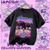 2026 new summer short-sleeved boys' casual shirt Polyester T-shirt for children aged 1-12, girls' sports shirt, K-pop Demon Hunter