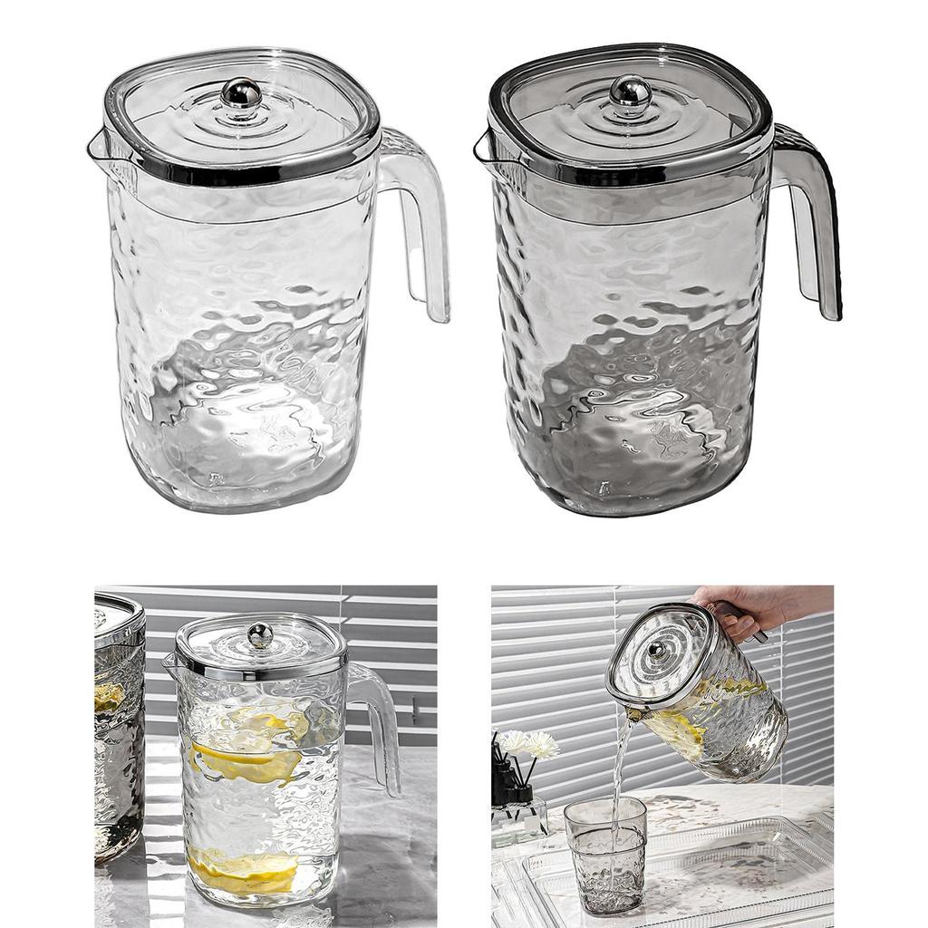 Pitcher with Lid Water Jug 1800 Ml Juice Container Multifunctional Portable