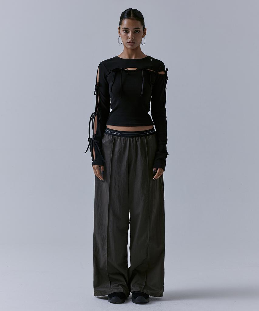 Teulimingbeodeu Banding Nylon Pants [ Khaki Brown ]