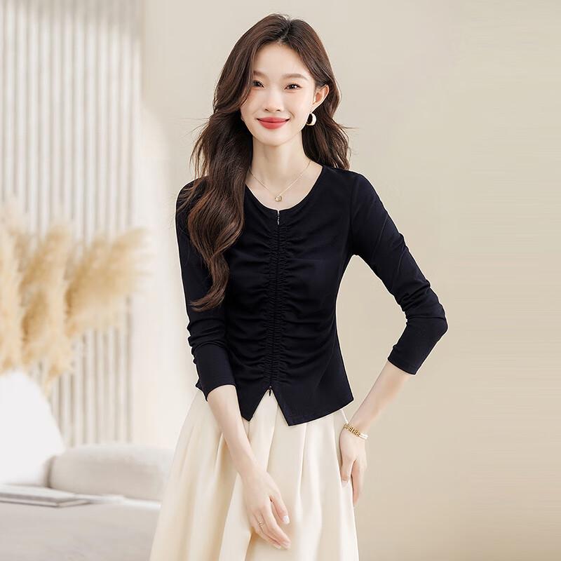 Women s Slim Fit Long Sleeve Round Neck Top XL