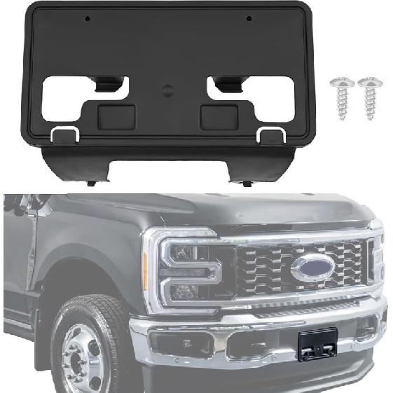 Replacement For Front Bumper License Plate Frame Bracket - Ford F250 F350 Super Duty LC3Z-17A385-AB
