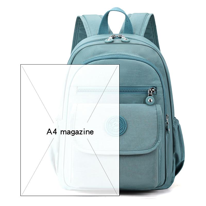 Ladies' Lightweight, Large Capacity Stylish Black Commuter Travel Backpack with Adjustable Shoulder Straps, School and Leisure B