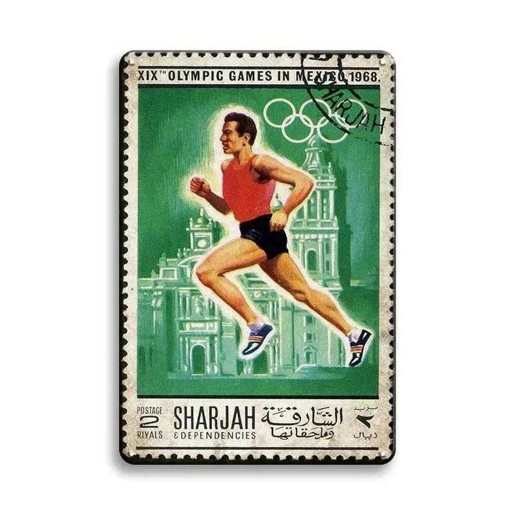 HD Tin Sign Vintage Sports Football Ski Retro Metal Tin Sign for Home Wall Decor