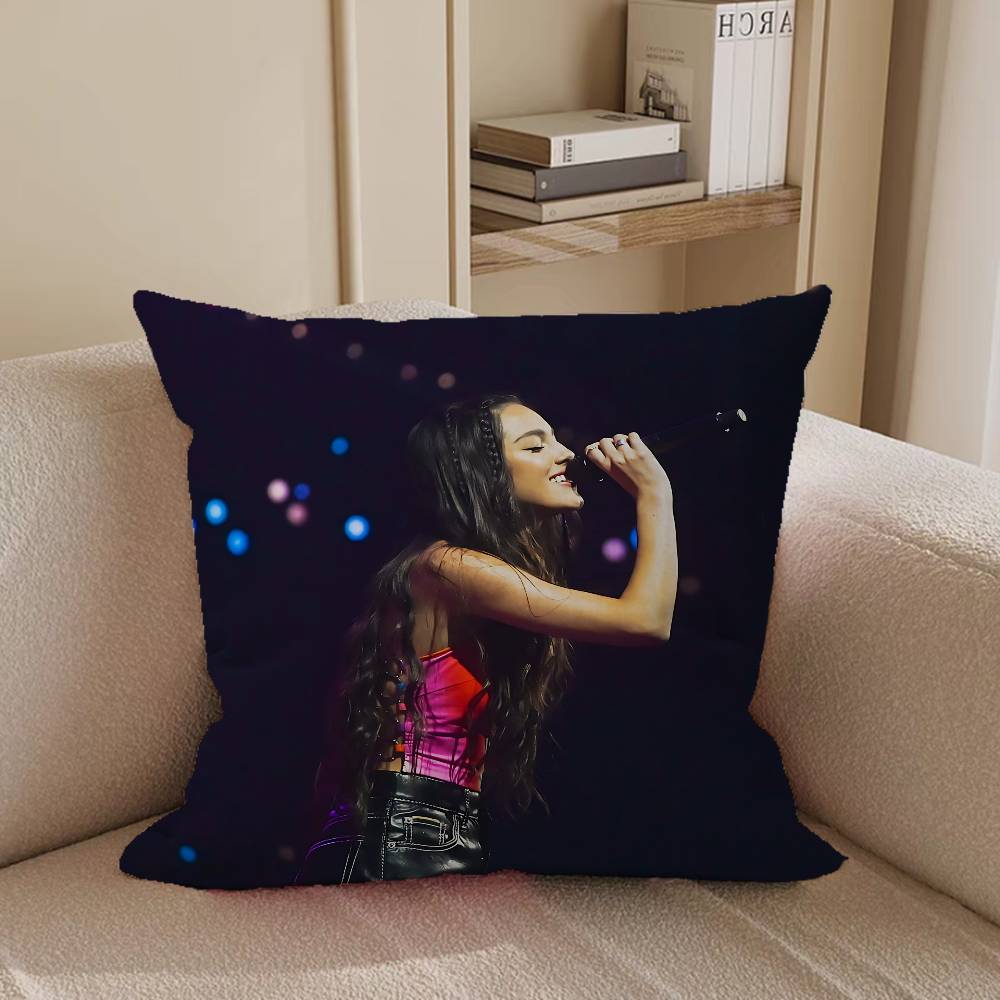 Singer O-Olivia Cool R-Rodrigo Anime Pillow Case Removable Washable Cushion Cover – All-Season Soft Linen