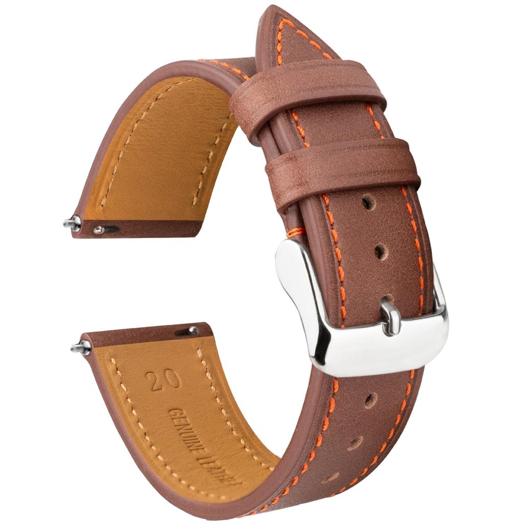 Cinturino Orologio in Pelle Olio Cera Retrò Strato Superiore 19/20/21/22Mm Applicabile Hua Per Cinturino Orologio in Pelle Xiaomi