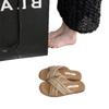 Bohemian Flat-bottomed Woven Cross-strapped Slippers for Women's Summer Wear 2025 New Design Niche Cool Slippers for Women