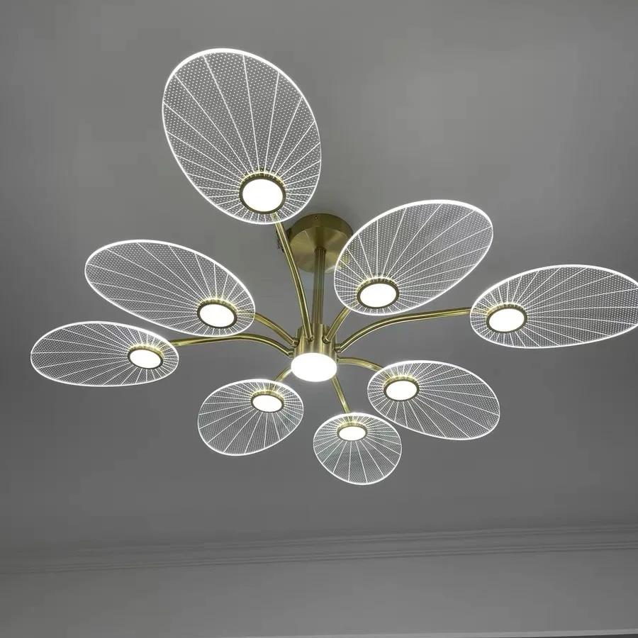 Modern Luxury Chandelier LED three colors dimming Living Room Dining Room Hotel Bedroom Home Indoor Lighting