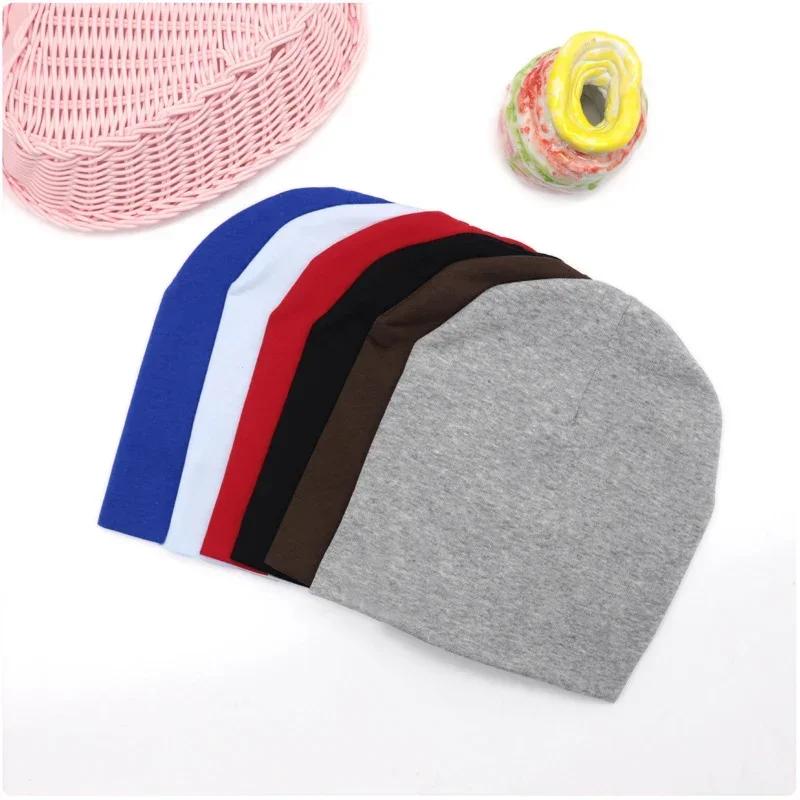 Cappello in Maglia Solido per Bambini da 0 a 3 Anni Cappellino Caldo Invernale in Cotone per Neonato Primavera Autunno Berretto per Bambino/a