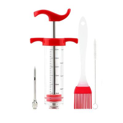 Plastic Meat Injector Turkey Injector Syringe Marinade Injector Turkey Injection Kit Meat Injectors for BBQ Grill Injector