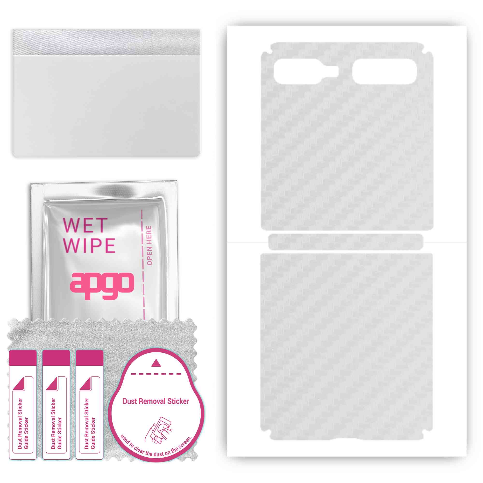 

Apgo Protective Skin Sticker для задньої панелі, сумісний із Samsung Galaxy Z Flip 5G (перша модель 5G), Плівка, фольга, вініл – візерунок прозорий карб