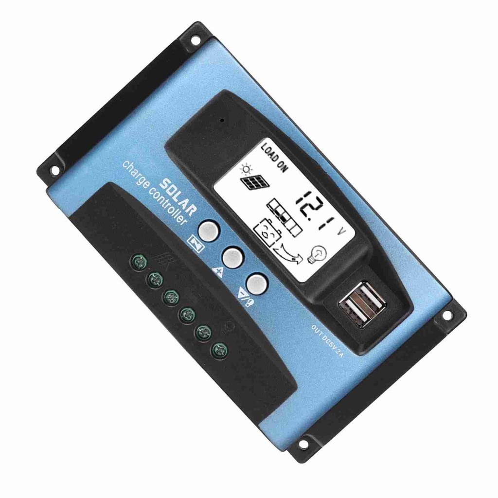 MPPT 50A Solarladeregler Dual-USB LCD-Display 12V 24V