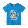 Anime Pokemons Kawaii Tshirts for Children Pikachu Cartoon Cute Shortsleeved Top Boys Girls Summer Fashion Kawaii Tshirt Gift