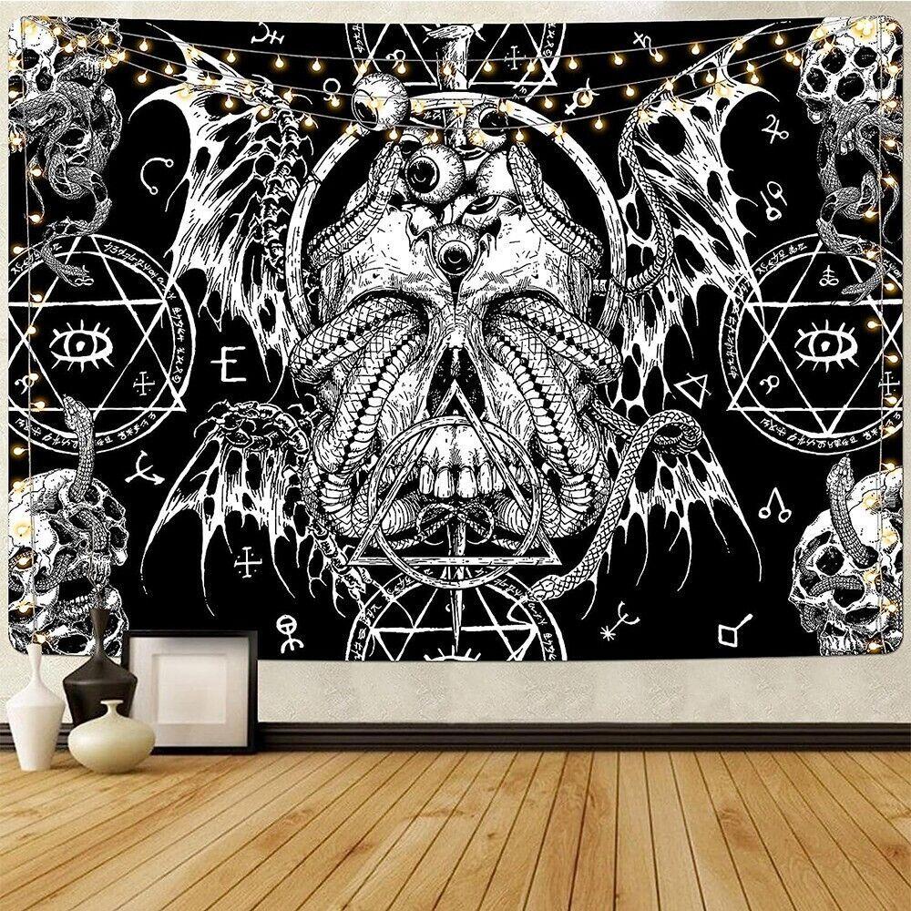 Tapestry Gothic Skull Dark Devil 75x100