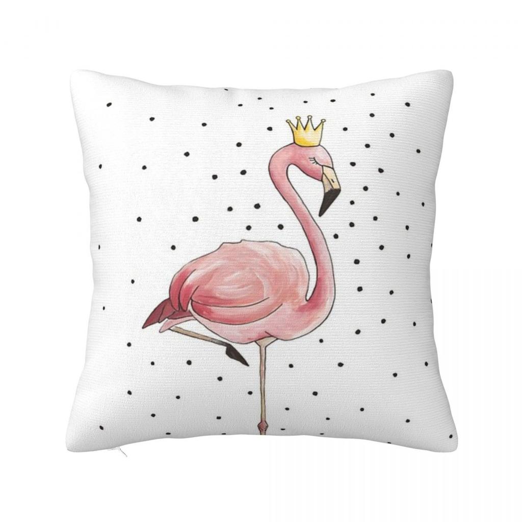 Flamingo Cactus Tropical Ruber Square Pillowcase Pillow Cover Polyester Cushion Decor Comfort Throw Pillow for Home Bedroom