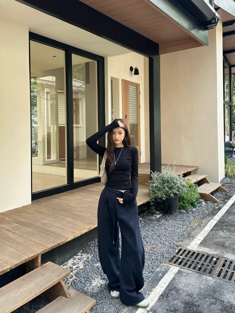 11KN Deconstructed Thick Plush Wide-Leg Unisex Sweatpants - Trendy, Casual, Slimming Design 2XL