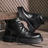 Neue Mode Herbst und Winter Herren High Top Martin Stiefel Studenten Männlich Jungen Trendy Weiche Sohle Arbeitsschuhe Arbeitsschutz Martin Sneakers