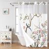 Handun Double Layer Floral Polyester Shower Curtain