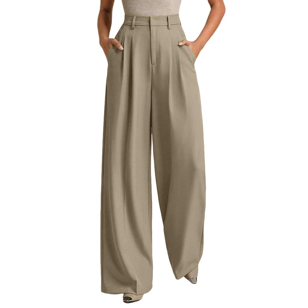 Omen's Work Pants Wide Leg Dress Pants High Waisted Casual Business Pants Slacks