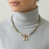 Women Necklace, Handmade Beaded Natural Gemstones Necklace, with Gold-Plated Clasp Versatile Necklace, for Daily Wear Beach Dates