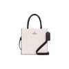 Cally 17 Metal Logo Magnetic Closure Leather Handbag Women Handbags White CE598-SVNOK