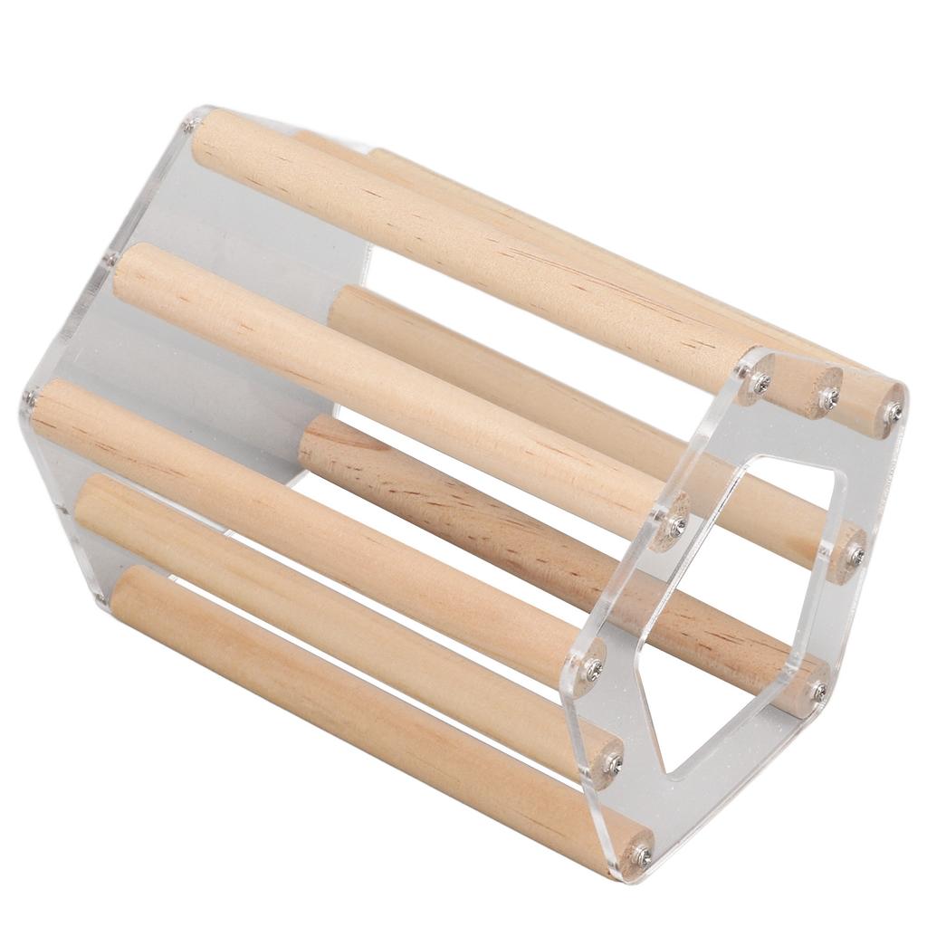 Minimalist Pentagonal Hamster Wooden House Ventilated Transparent Hamster Cabin for Hamster Golden Br