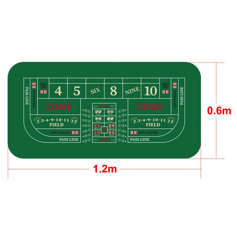 120*60cm Folding Poker Mat Texas Hold'em Poker Rubber Mat Playing Cards Topper for Tables Portable Pokers Table Top Layout