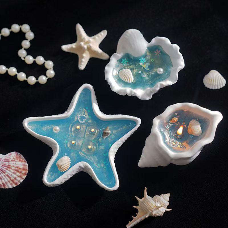 Romantic Conch Seashell Scented Candle Set – Smokeless, Niche Gift with Creative Fragrance