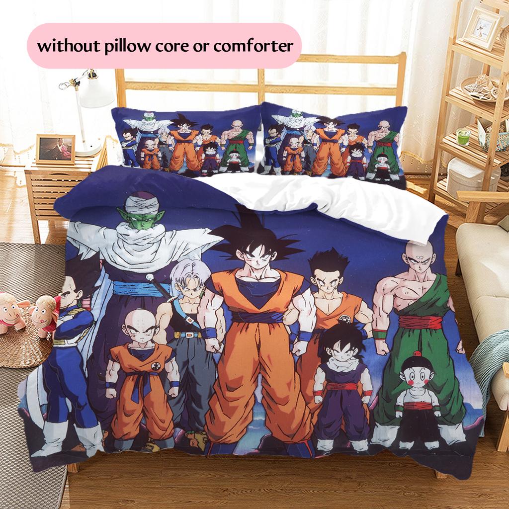 Dragon Ball Anime Bedding Set, Classic Duvet Cover Pillowcase for Bedroom Home, Perfect Gift for DBZ Fans