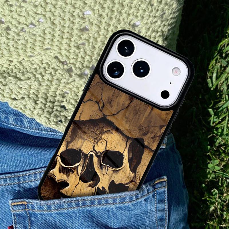 Vintage-Skulls Phone Case For iPhone 17 AIR 16 Pro Max 15 14 Pro 11 12 13 Shockproof Silicone Cover