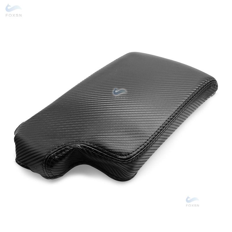 Carbon Texture Leather -black Line Armrest Cover For BMW 3 Series E90 2005 - 2012 Interior Center Control Armrest Box Cover Trim
