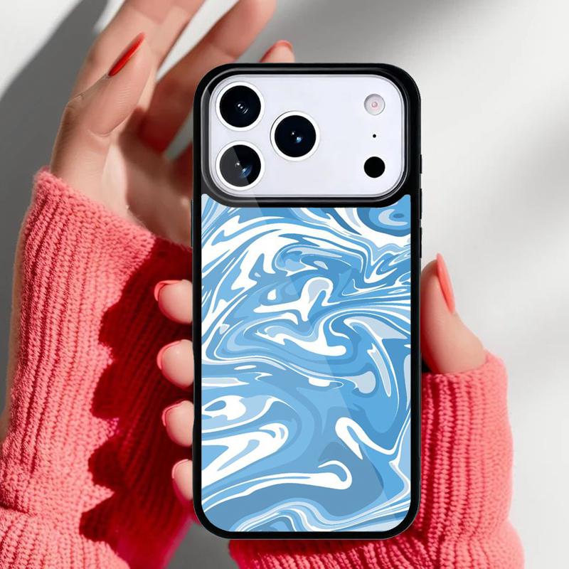 Liquid Swirl Abstract in Neutral Blue Grey Phone Case for iPhone 17 16 15 14 13 Pro Max Back Cover for 12 11 Pro Coque