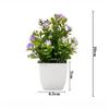 Multicolor Artificial Flower Potted Greenery Plant Eucalyptus Grass Potted Plant Ornaments Rose Lavender Mini Flower
