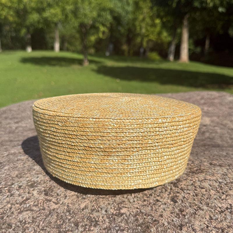 

Popular Church Derby Party Beach Hat Lady Natural Wheat Nature Straw Hand Woven Berets Summer Fadora Hat For Woman Designer Hat 55-58cm
