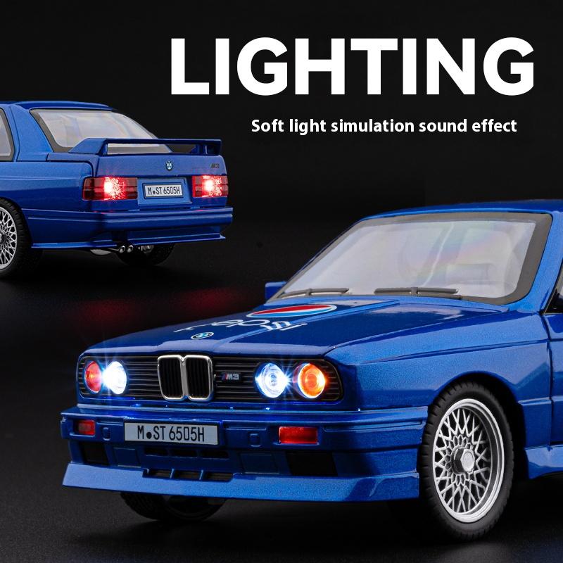 1/24 BMW M3 E30 Soda Version Boxed BMW Alloy Car Model, Suitable for Toy Cars for Children Aged 3-12 Years Old, Adults Can Collect Ornaments and Gifts