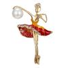 Tanz Ballett Brosche für Damen Rhythmische Sportgymnastik Glitzernder Kristall Zirkon Pins Hochzeitskleid Schmuck