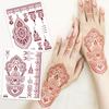 Red Indian Henna Lace Face & Arm Tattoo Stickers – High-End Clavicle Design