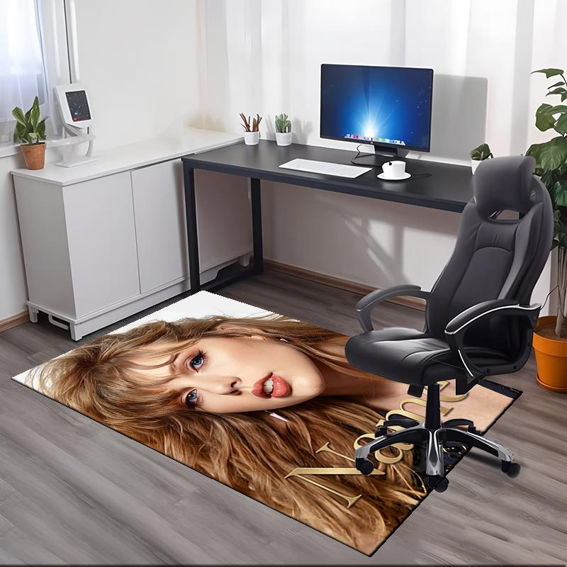 Custom Name Taylor Printed Carpet Rug For Office Chair Living Room Bedroom Kitchen Room Decor Gifts