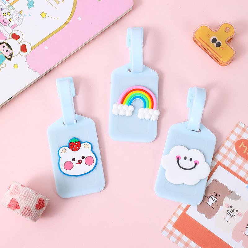 Cute Cartoon PVC Luggage Tag - Waterproof Travel Boarding Pass Card for Students