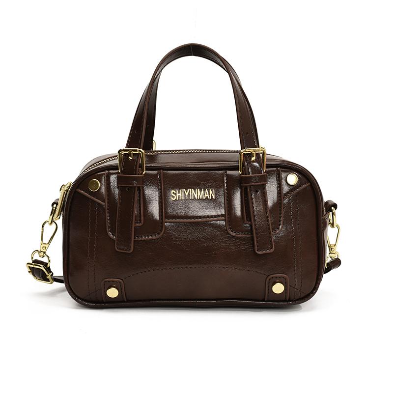 Bowling Bag Women's Handbag Autumn and Winter Large-capacity Bag Crossbody Women's Versatile Commuter Bag Single Shoulder Portable