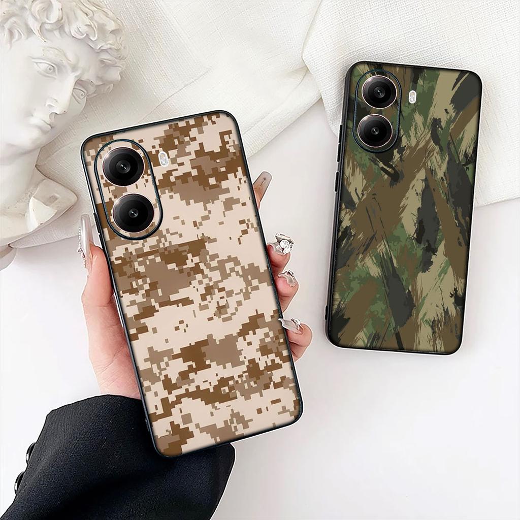 Camo Military Army Camouflage Pattern Cover for Motorola Moto E13 E20 E32 E22 E14 E15 G32 G60 G72 G7 G8 G82 G9 Plus Power Case