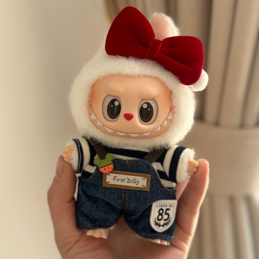

1 set Strap Pants Labubu Doll s Clothes Dress Plush Dolls Clothes Cotton Doll Accessories style 4